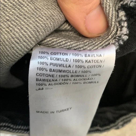 The Ragged Priest Black Gray Colorblock Jean Shorts Size Medium - Picture 10 of 10